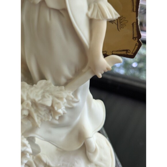 Giuseppe Armani Porcelain Figurine 10” Italy 1988 Capodimonte Girl w Wheelbarrow - Picture 14 of 16